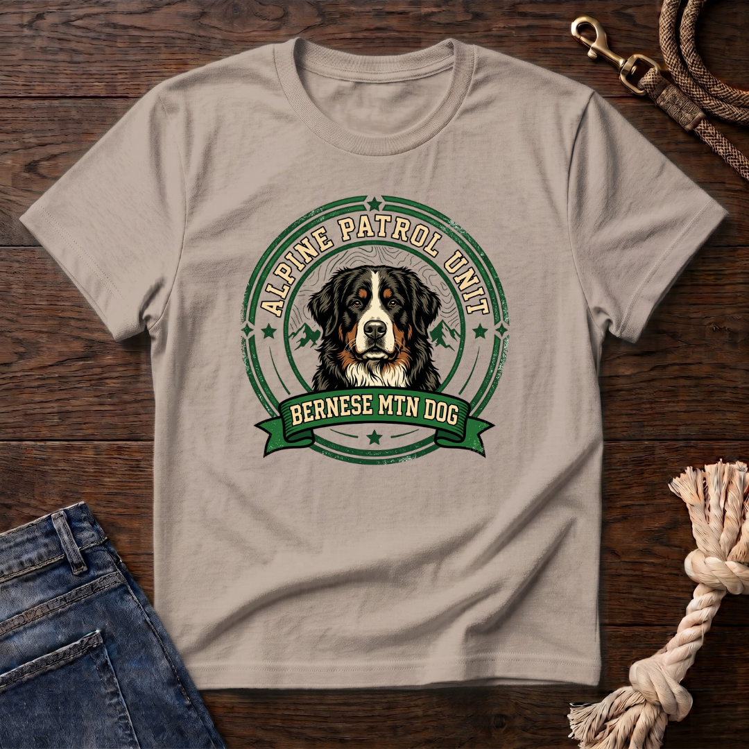 Bernese Mtn Dog Working Badge T-Shirt