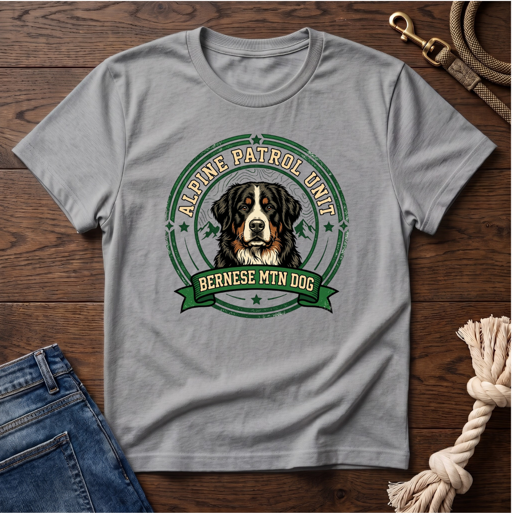 Bernese Mtn Dog Working Badge T-Shirt
