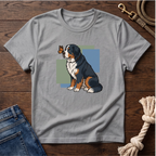 Butterfly on Bernese Mtn Dog Nose T-Shirt
