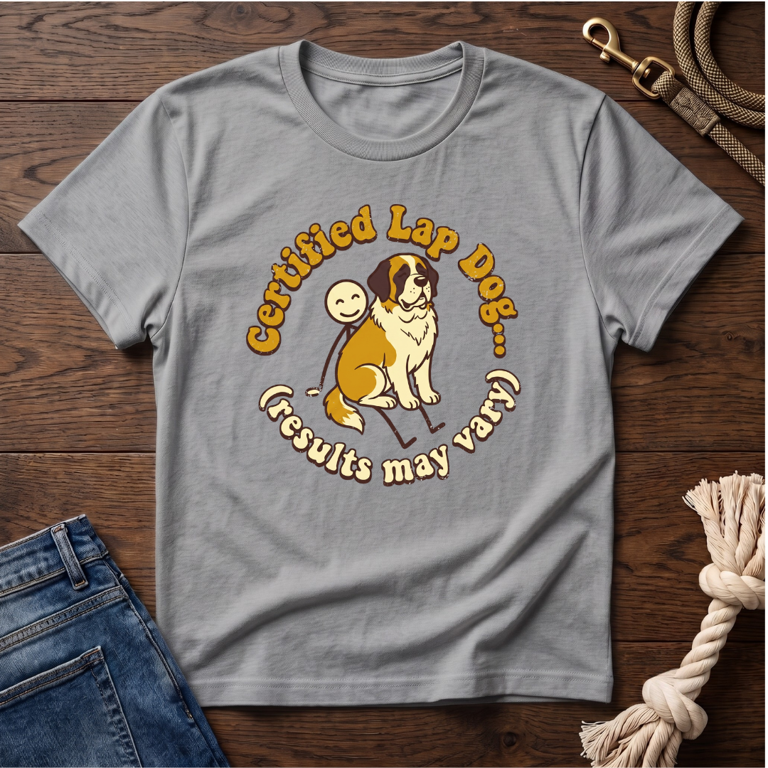 St. Bernard on a Stick Man T-Shirt