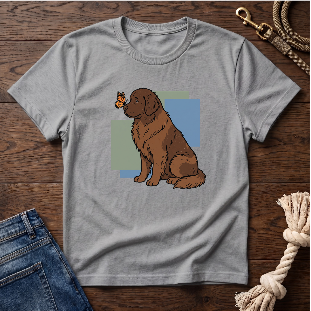 Butterfly on Newfoundland Nose T-Shirt