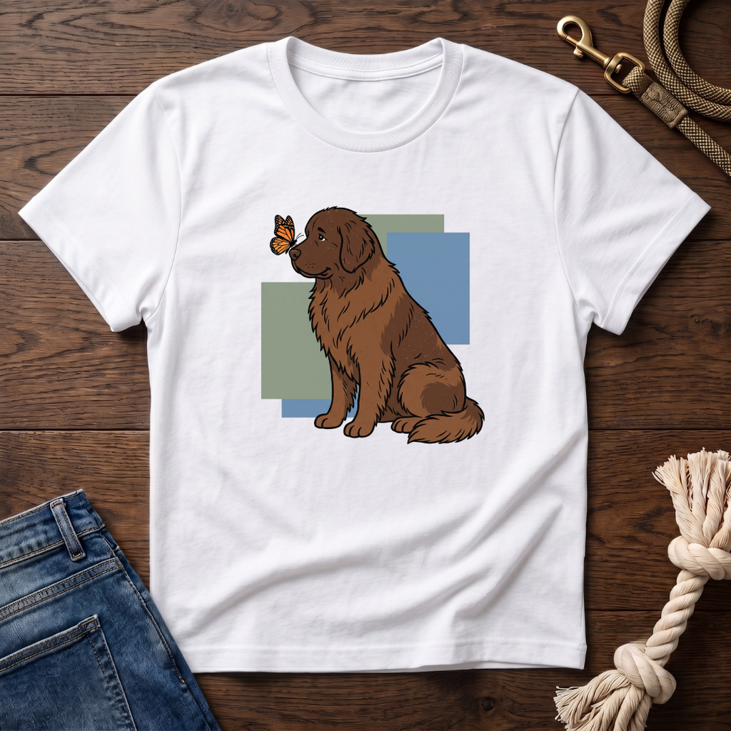 Butterfly on Newfoundland Nose T-Shirt