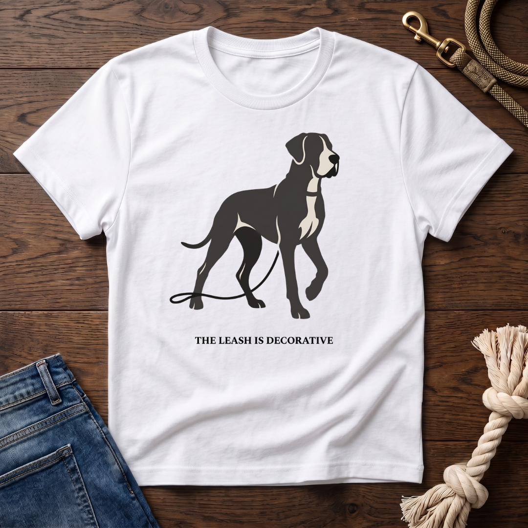 Decorative Leash Great Dane T-Shirt