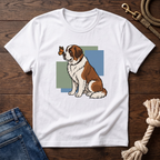 Butterfly on St. Bernard Nose T-Shirt