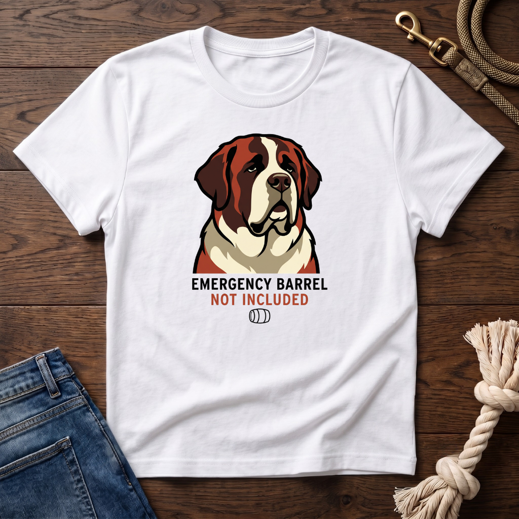 Emergency Barrel St. Bernard T-Shirt