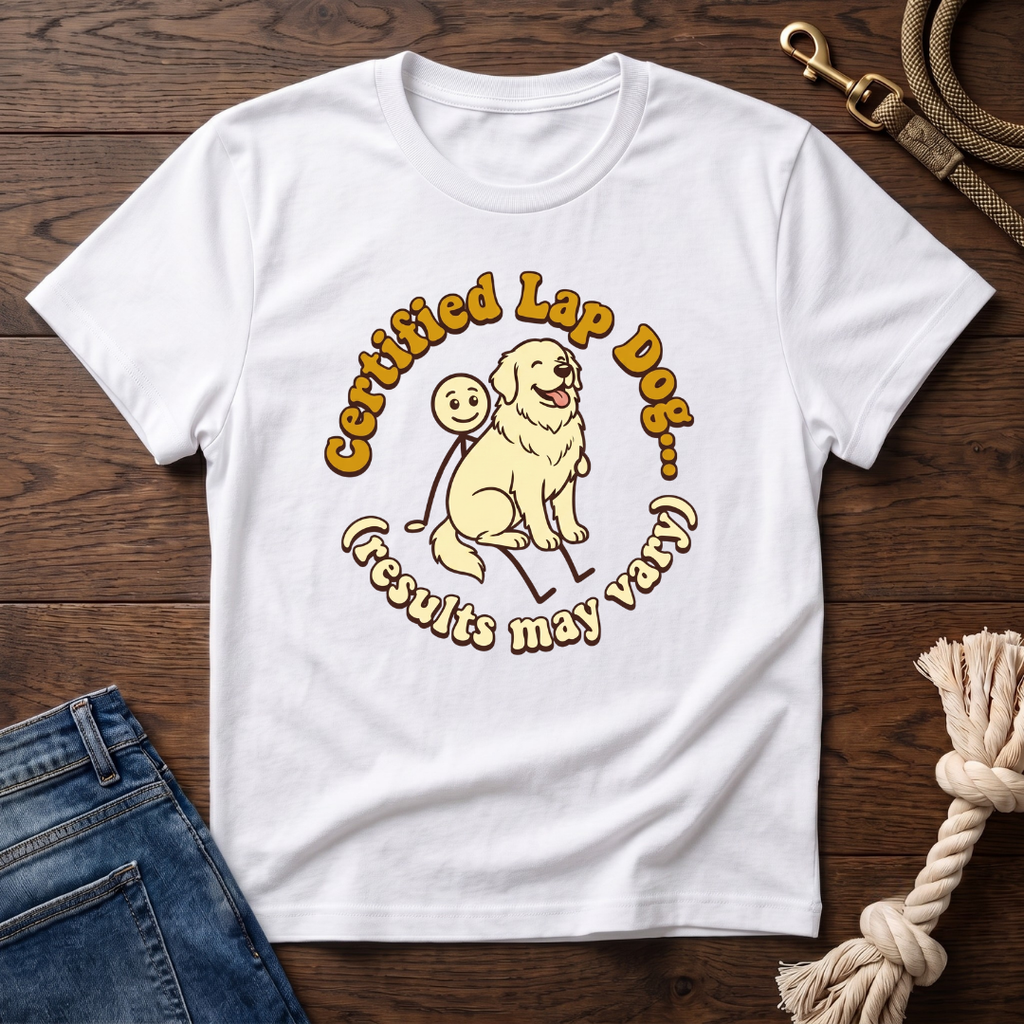 Great Pyrenees on a Stick Man T-Shirt
