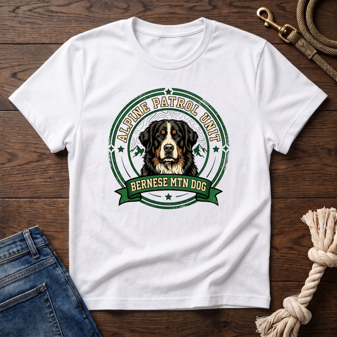 Bernese Mtn Dog Working Badge T-Shirt