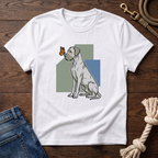 Butterfly on Great Dane Nose T-Shirt