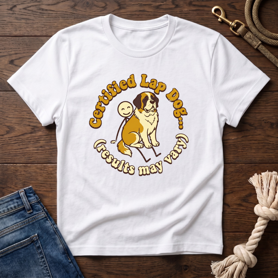 St. Bernard on a Stick Man T-Shirt